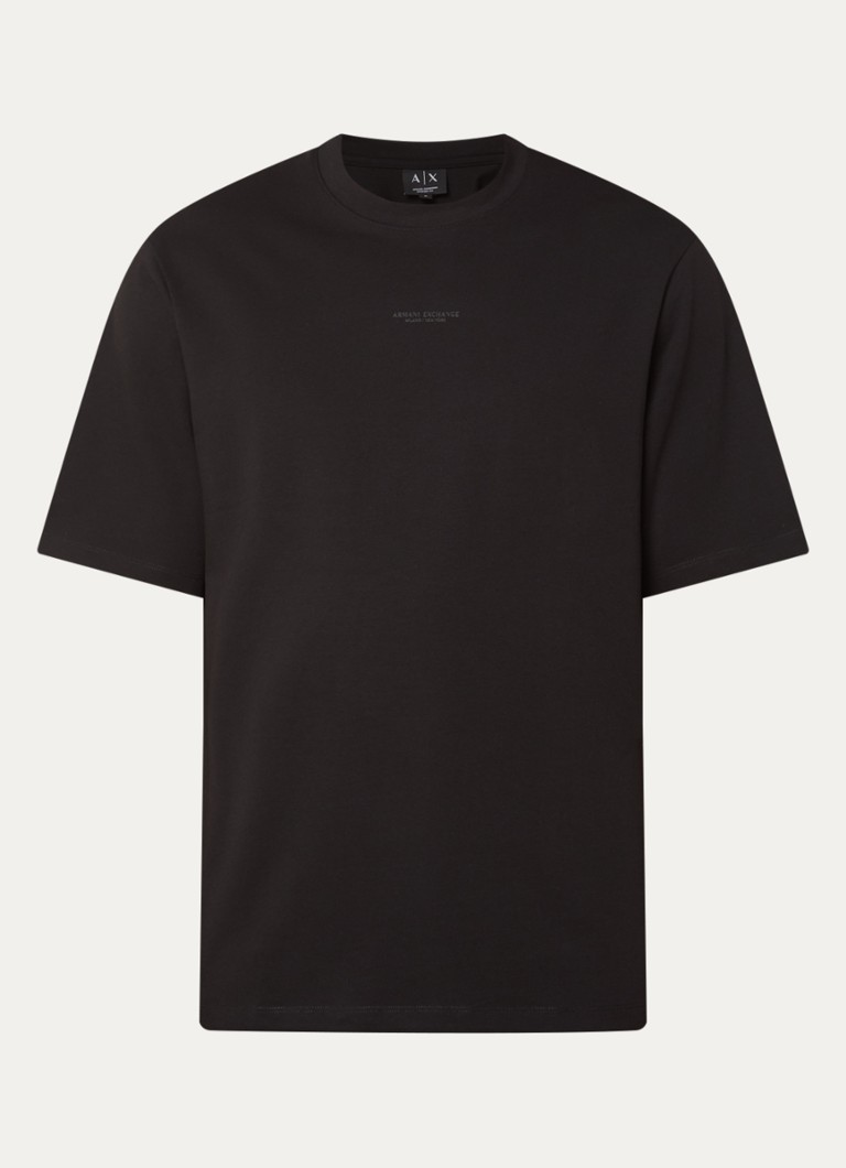 Armani Heren T-shirt met logo in de kleur BLACK-UC001