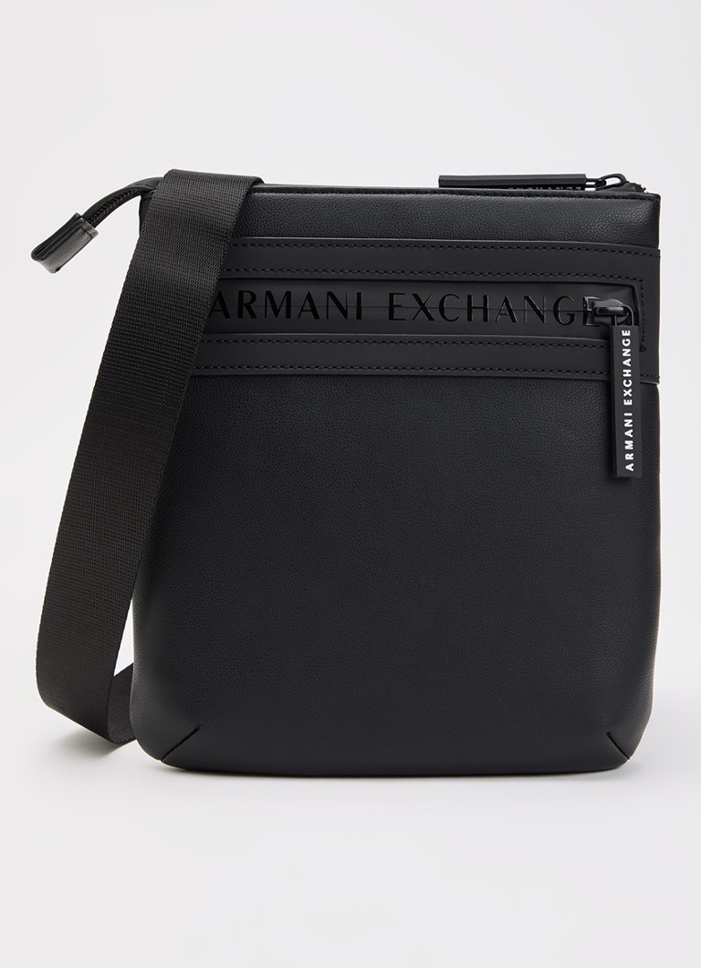 Armani Heren Crossbody tas met logo in de kleur Zwart