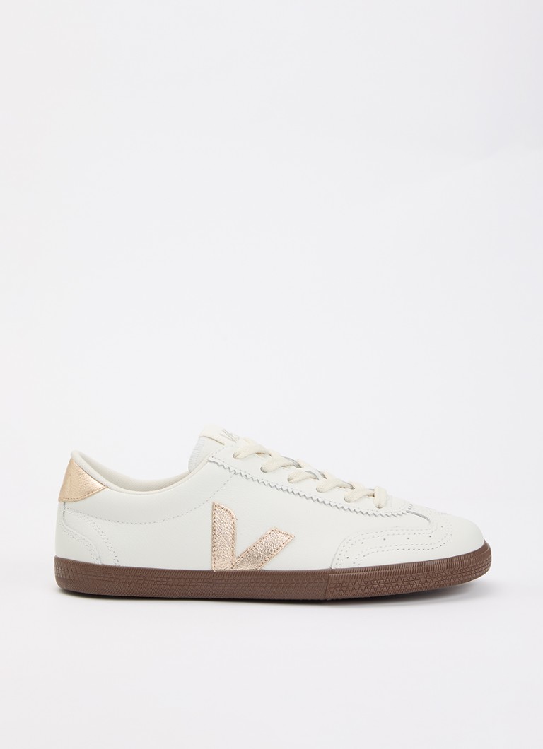 Veja Dames Volley sneaker van leer in de kleur Wit, maat: 39