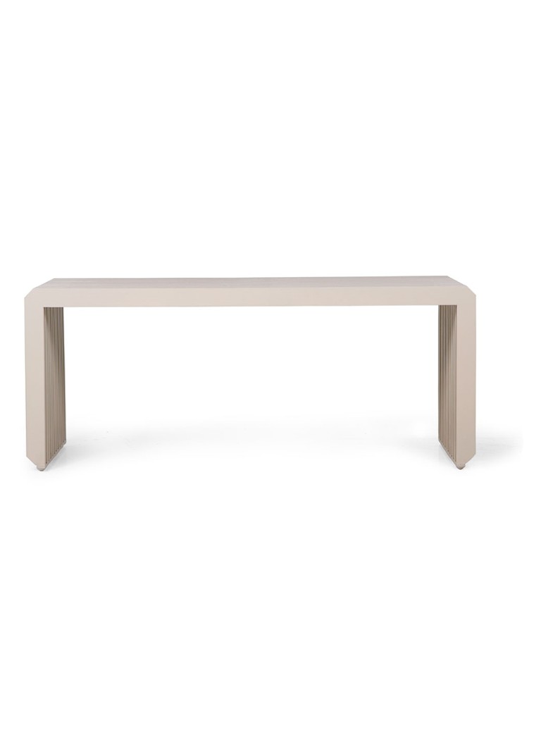 HKliving Slatted bankje 38 x 96 x 43 cm Beige - Deal