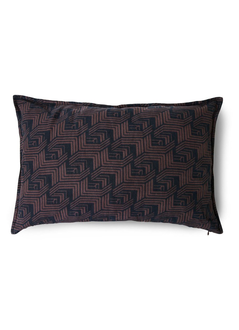 HKliving DORIS for HKliving: Art Deco sierkussen 60 x 40 cm Donkerbruin - Deal