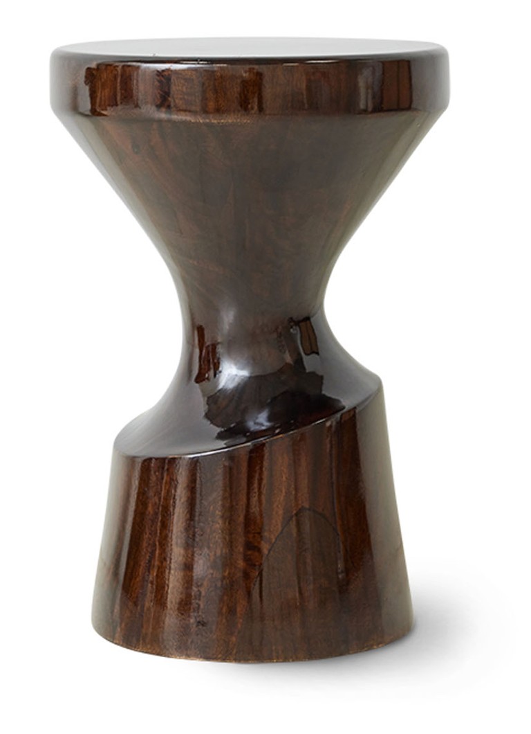 HKliving Burgundy kruk 33 cm Donkerbruin - Deal