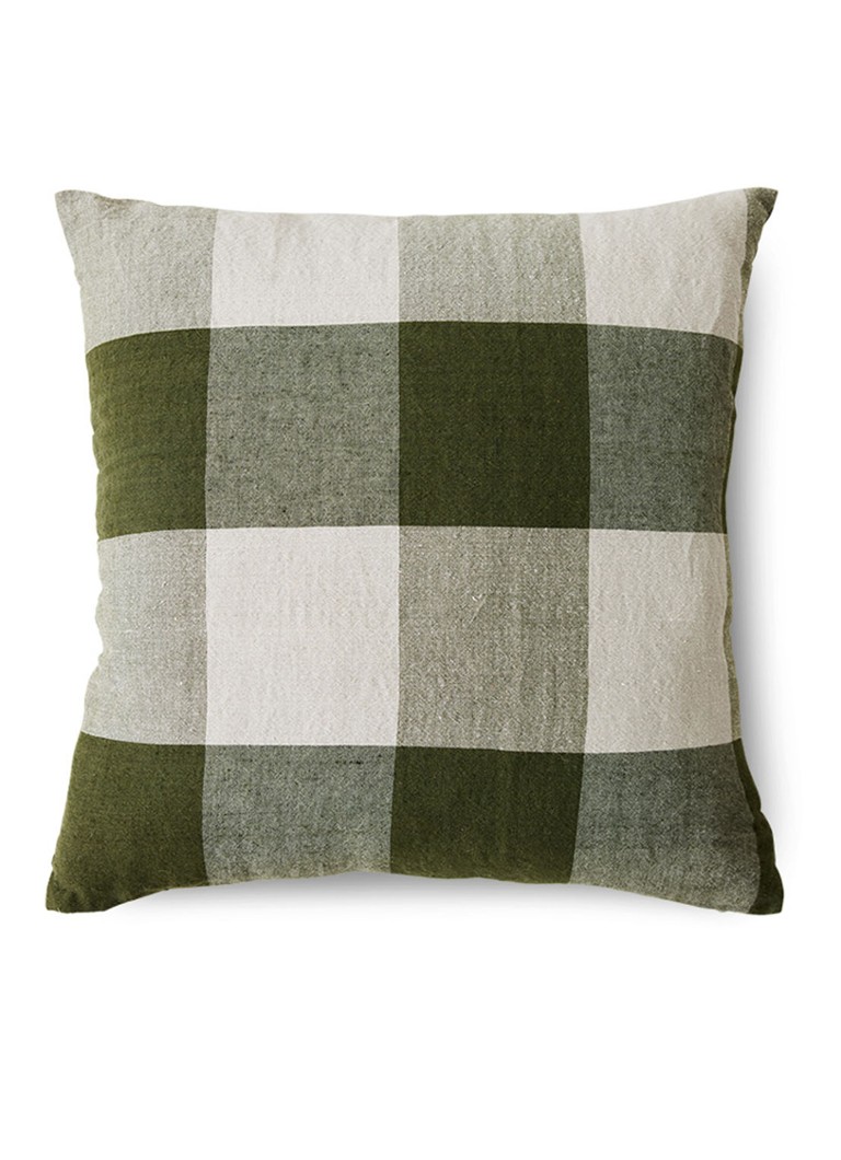 HKliving Woven sierkussen 50 x 50 cm Legergroen - Deal