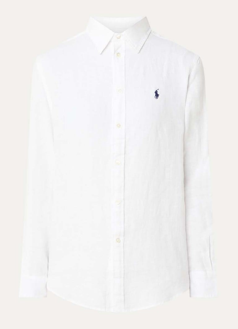 Ralph Lauren Dames Blouse met logoborduring in de kleur Gebroken wit, maat: M
