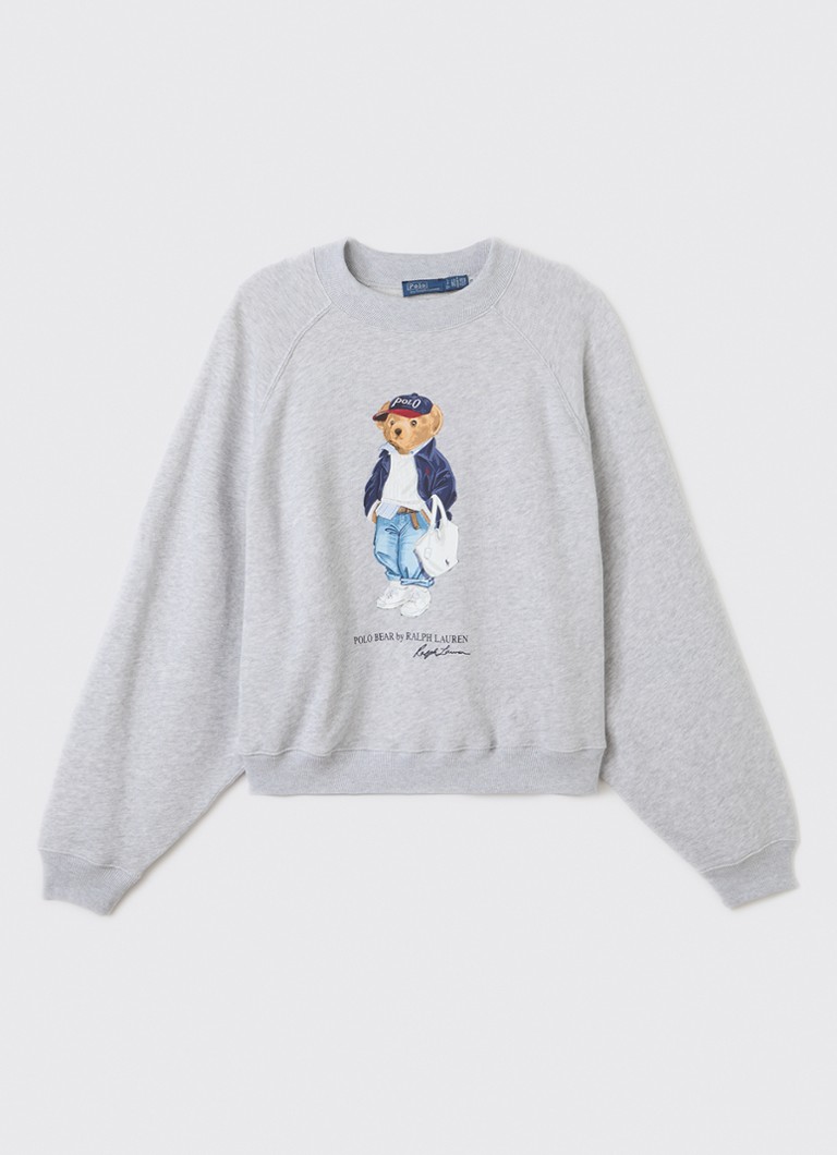 Ralph Lauren Dames Sweater met logo in de kleur Grijsmele, maat: M
