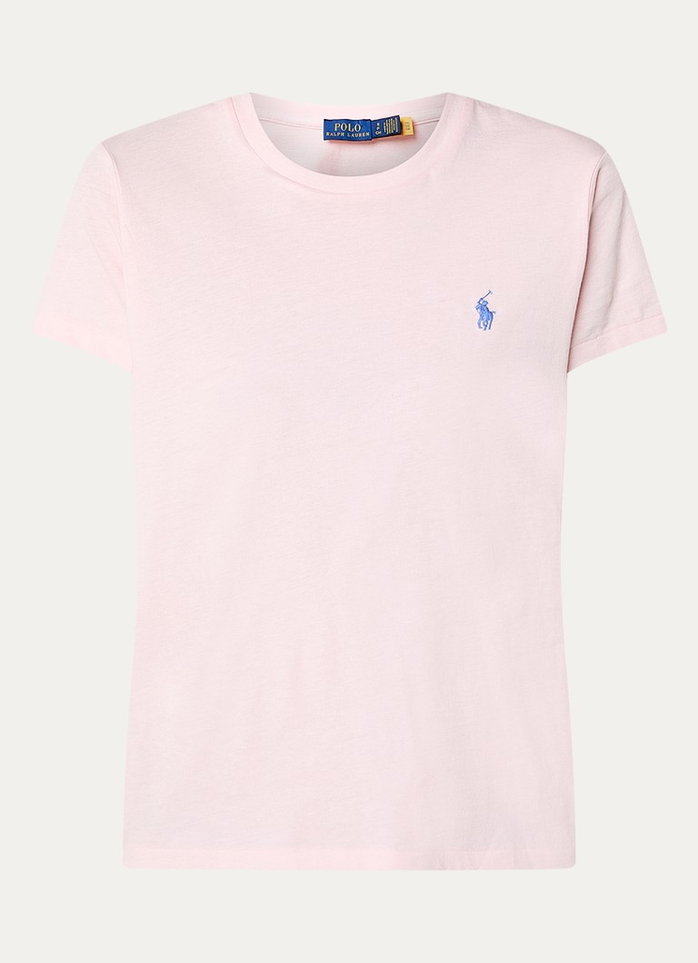 Ralph Lauren Dames T-shirt met logo in de kleur Roze, maat: XL