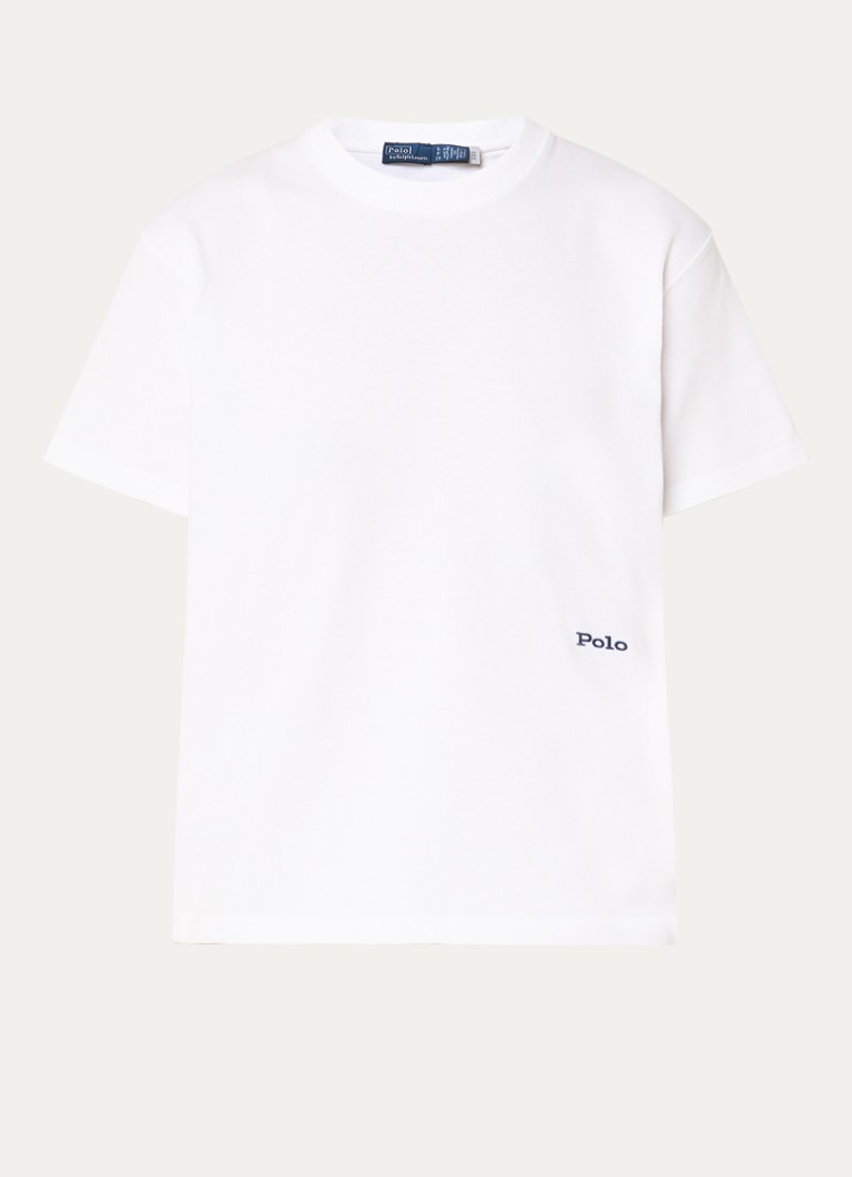 Ralph Lauren Dames T-shirt met logo- en backprint in de kleur Wit, maat: XS