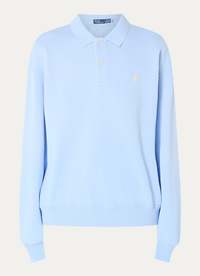Ralph Lauren Dames Sweater met logoprint in de kleur Lichtblauw, maat: XS