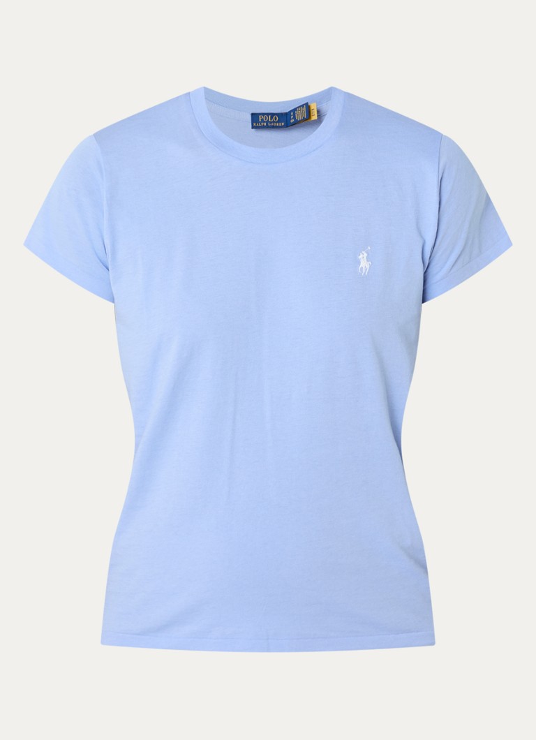 Ralph Lauren Dames T-shirt met logo in de kleur Blauwgrijs, maat: S