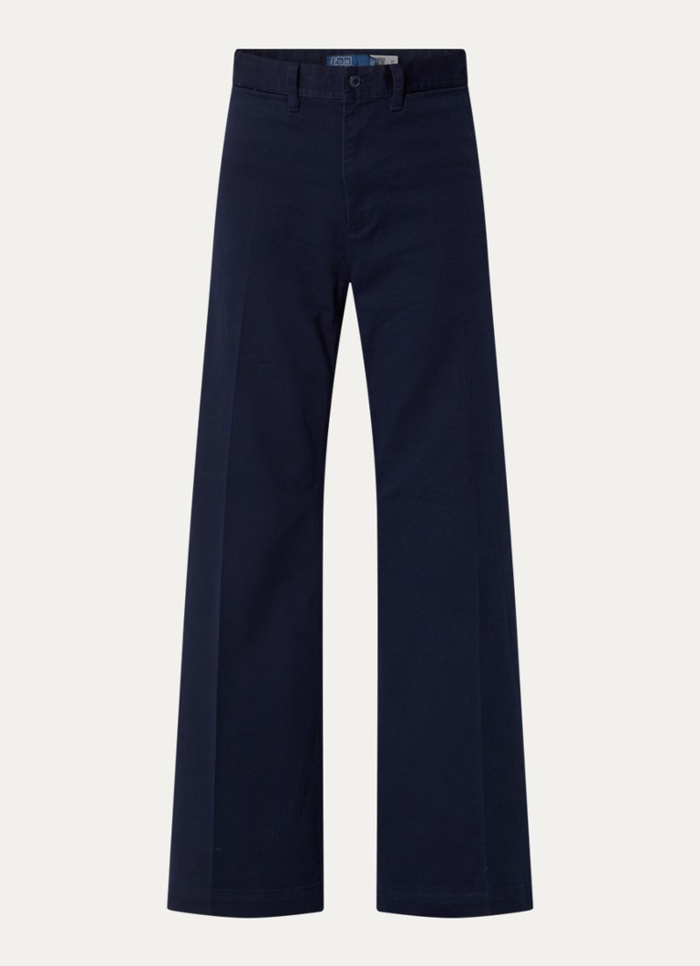 Ralph Lauren Dames High waist flared jeans met gekleurde wassing in de kleur Donkerblauw, maat: 42