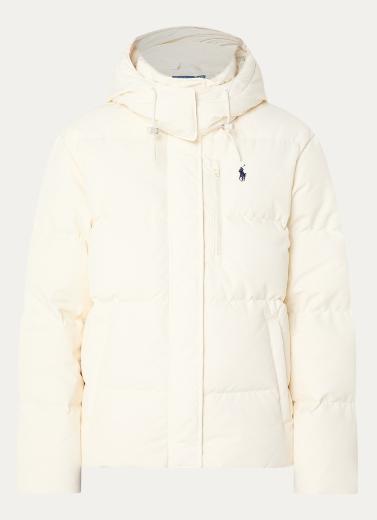 Ralph Lauren Dames Puffer jack met donsvulling en afneembare capuchon in de kleur Creme, maat: S