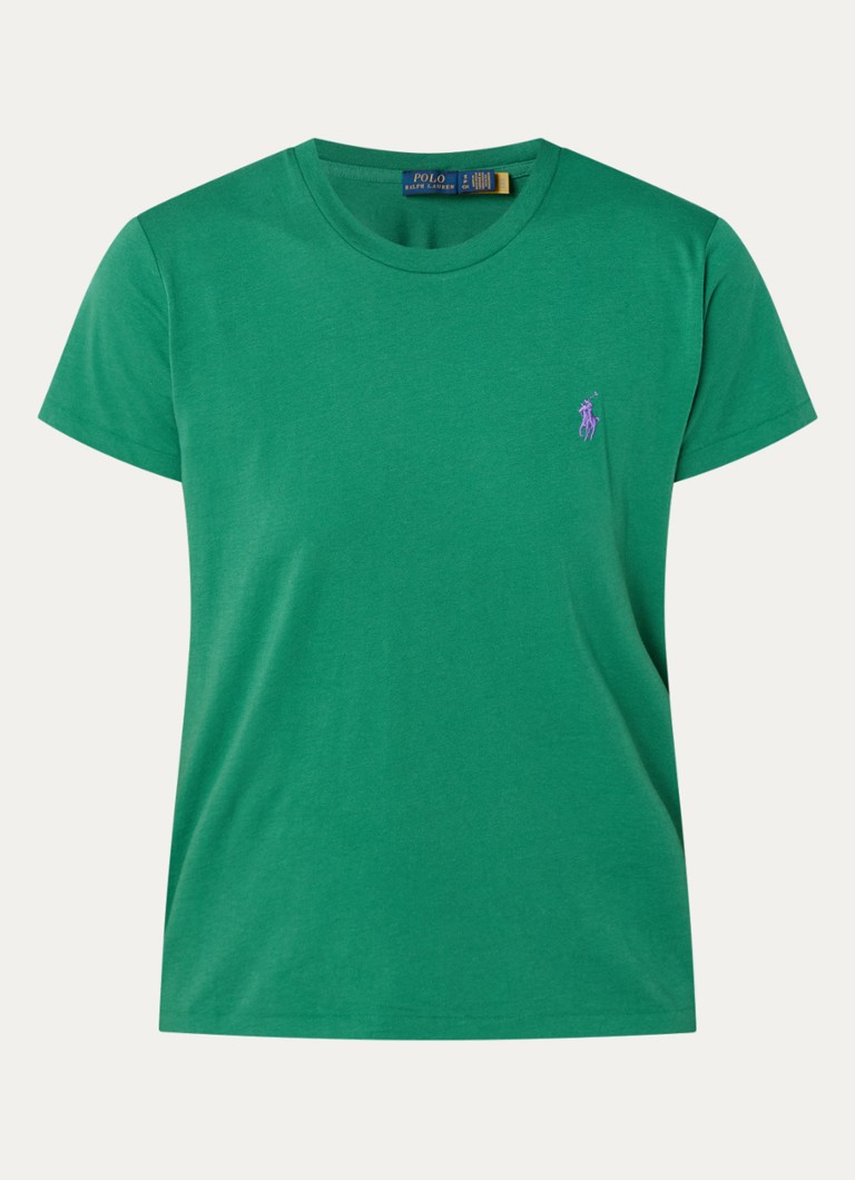 Ralph Lauren Dames T-shirt met ronde hals in de kleur Donkergroen, maat: XS