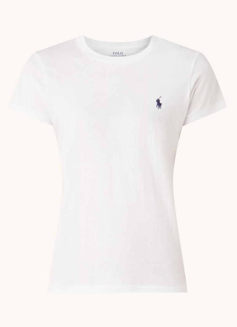Ralph Lauren Dames T-shirt met logoborduring in de kleur Wit, maat: XL