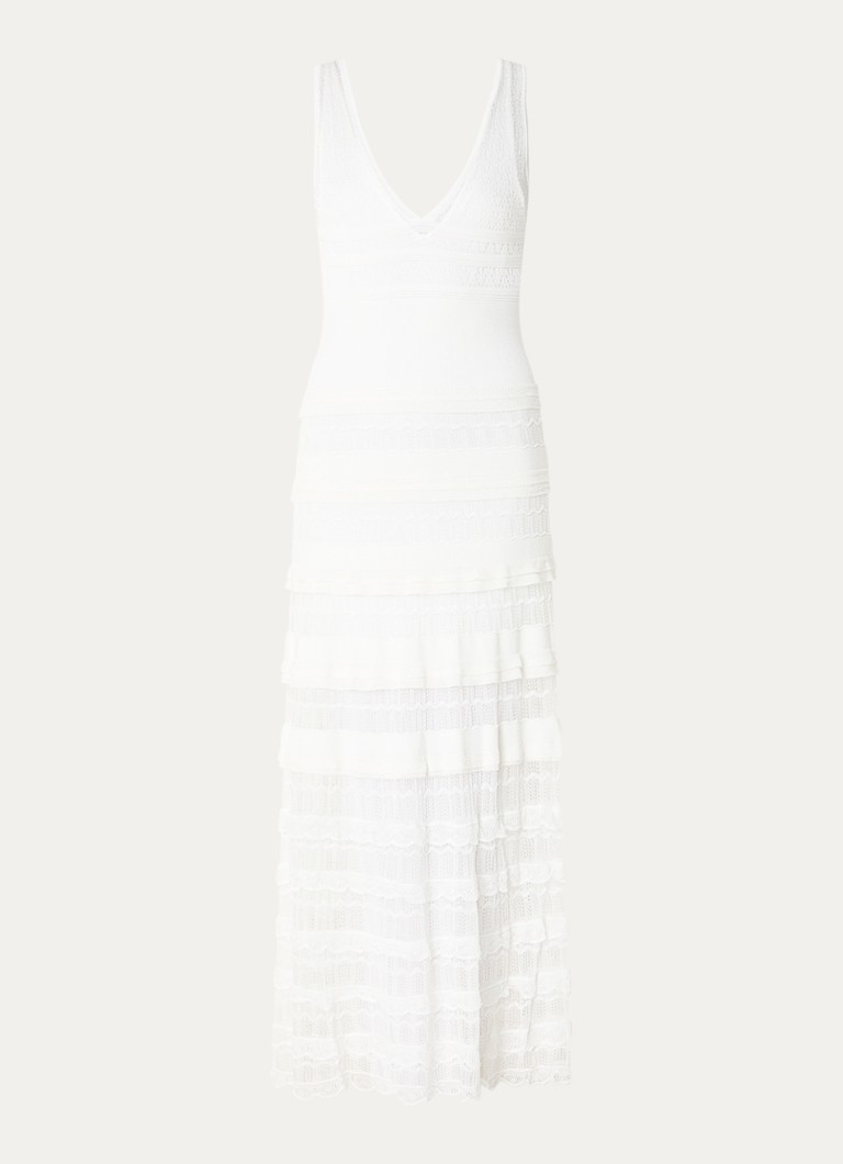 Sandro Dames Semi-transparante maxi jurk in de kleur Gebroken wit