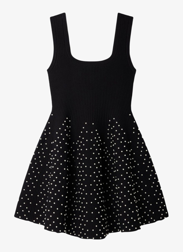 Sandro Dames Mini jurk met strass in de kleur Zwart