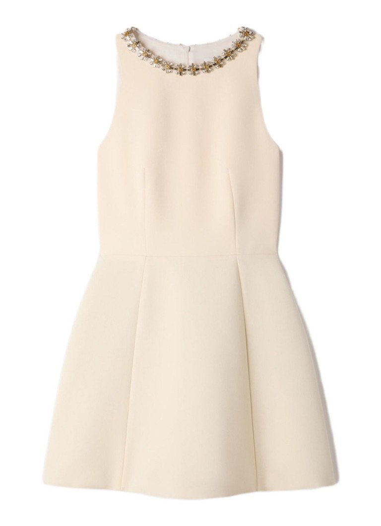 Sandro Dames Mini jurk met strass in de kleur Beige