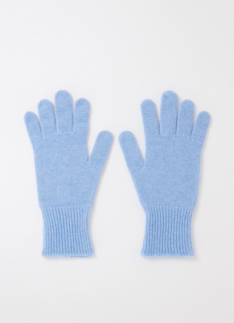 Benetton Dames Fijngebreide handschoen van wol in de kleur Blauwgrijs