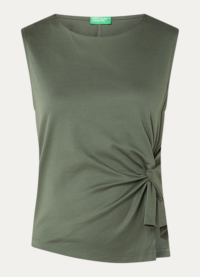 Benetton Dames Top met knoopdetail in de kleur Groen