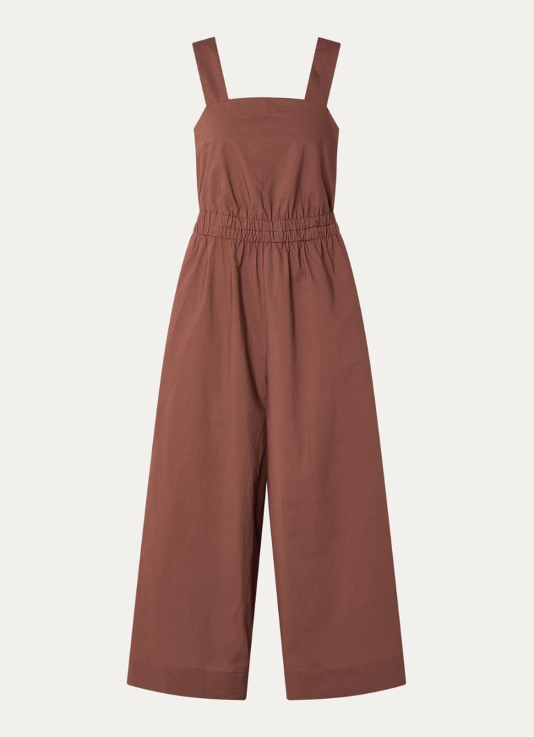 Benetton Dames Straight fit jumpsuit met steekzakken in de kleur Bruin