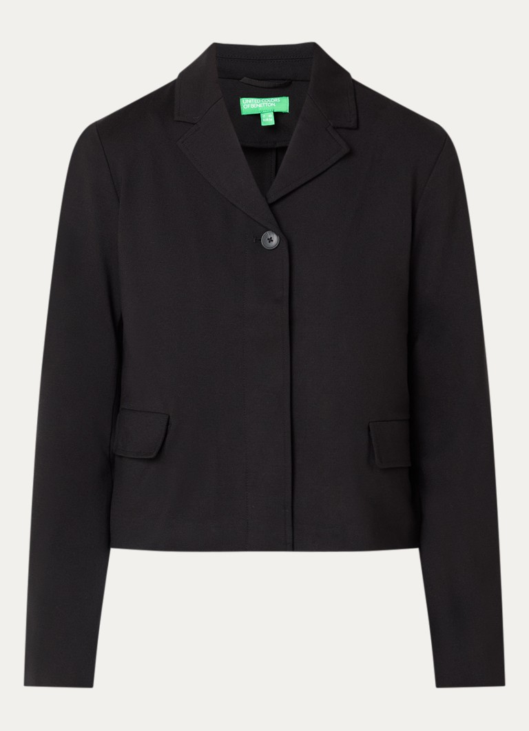 Benetton Dames Jack met klepzakken in de kleur Zwart