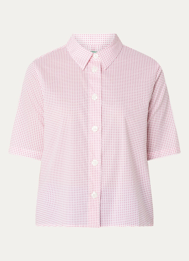 Benetton Dames Blouse met print in de kleur Fuchsia