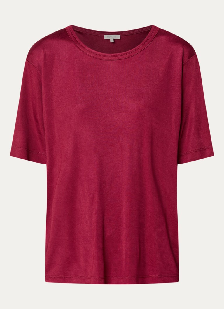 Expresso Dames T-shirt met glanzende finish in de kleur Rood