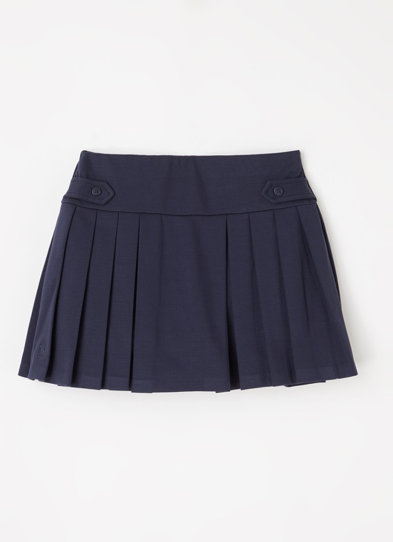 Ralph Lauren Meisjes Broekrok van jersey met plooidetail in de kleur Donkerblauw, maat: 140
