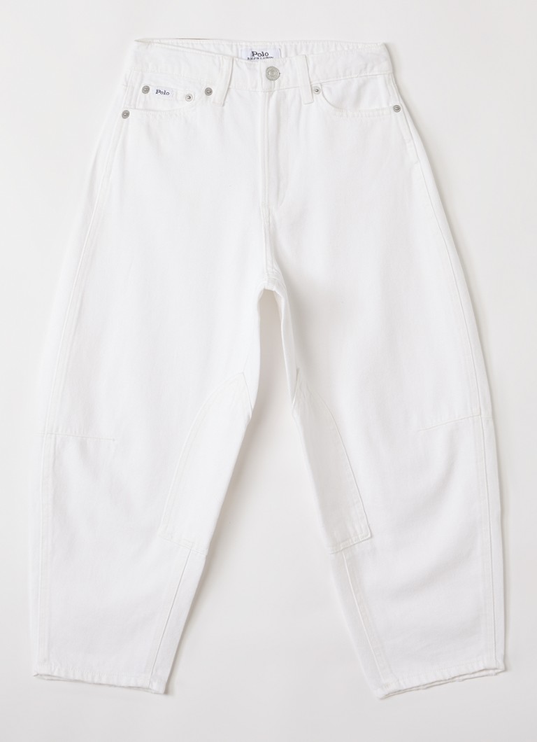 Ralph Lauren Meisjes Straight fit broek met steekzakken in de kleur Gebroken wit, maat: 8J=128