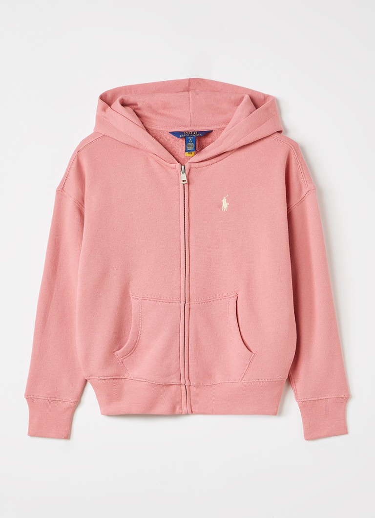 Ralph Lauren Meisjes Sweatvest met logo in de kleur Roze, maat: S=128