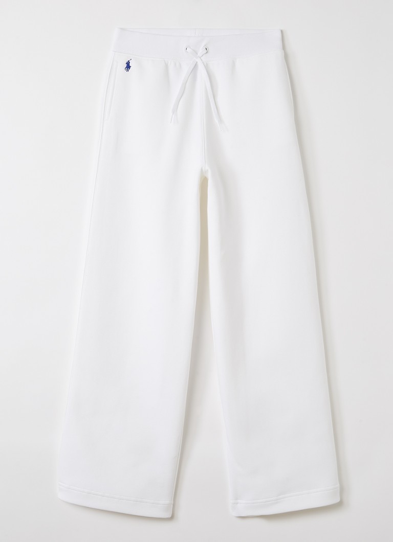 Ralph Lauren Meisjes Straight fit joggingbroek met logo in de kleur Wit, maat: S=128