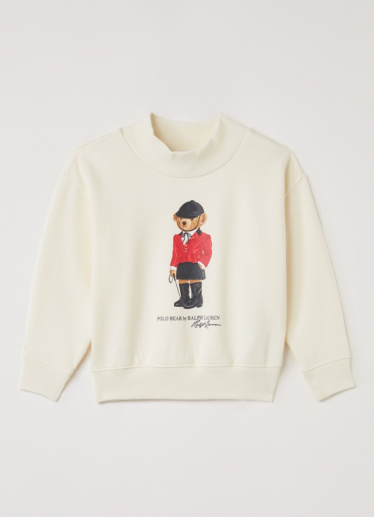 Ralph Lauren Meisjes Pullover met logoborduring in de kleur Creme, maat: 3J=98