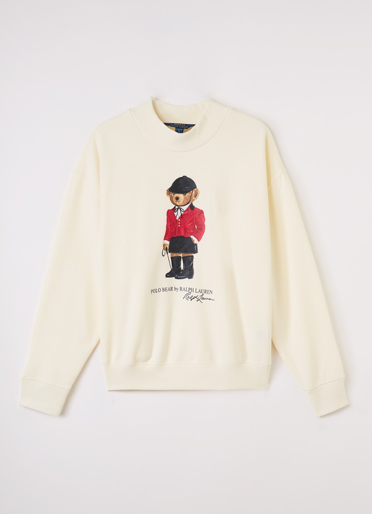 Ralph Lauren Meisjes Pullover met logoborduring in de kleur Creme, maat: L=152