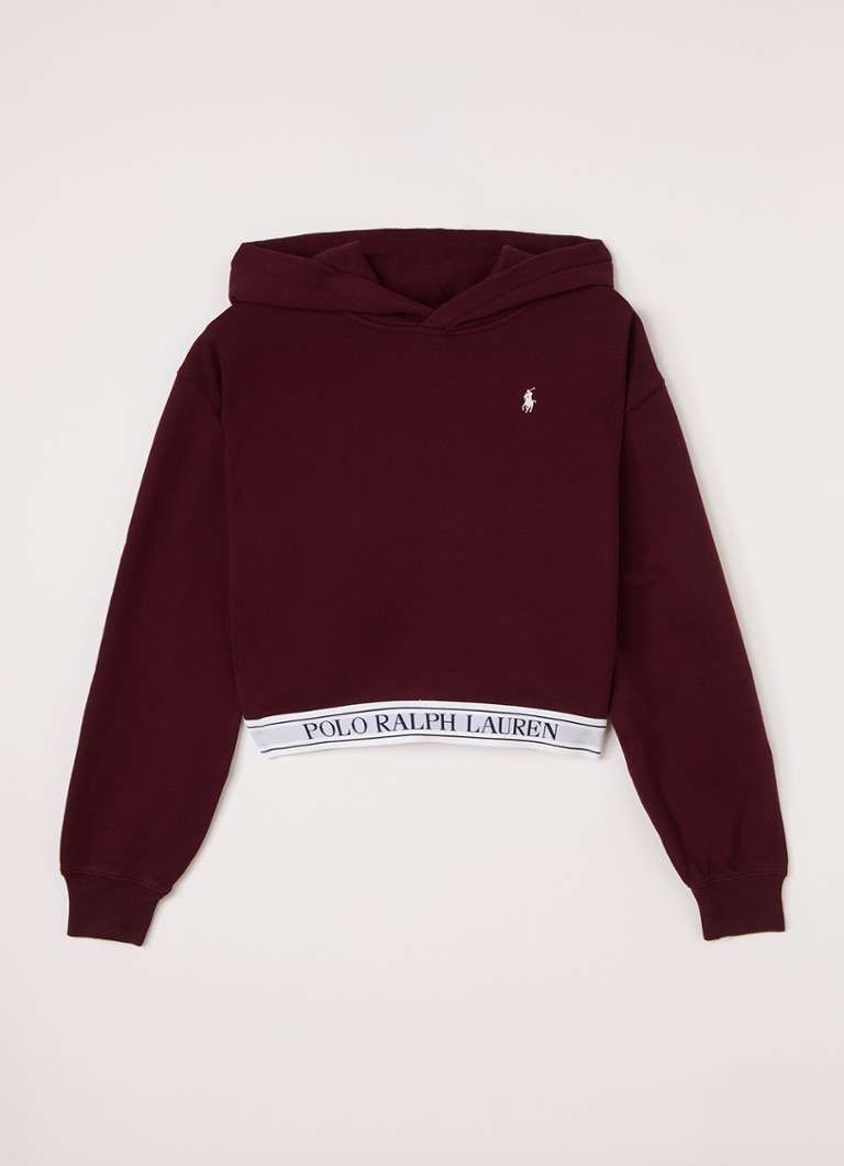 Ralph Lauren Meisjes Pullover met logoborduring in de kleur Bordeauxrood, maat: L=152