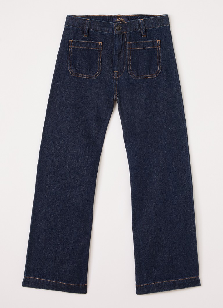 Ralph Lauren Meisjes Flared jeans met donkere wassing in de kleur Indigo, maat: 14J=164