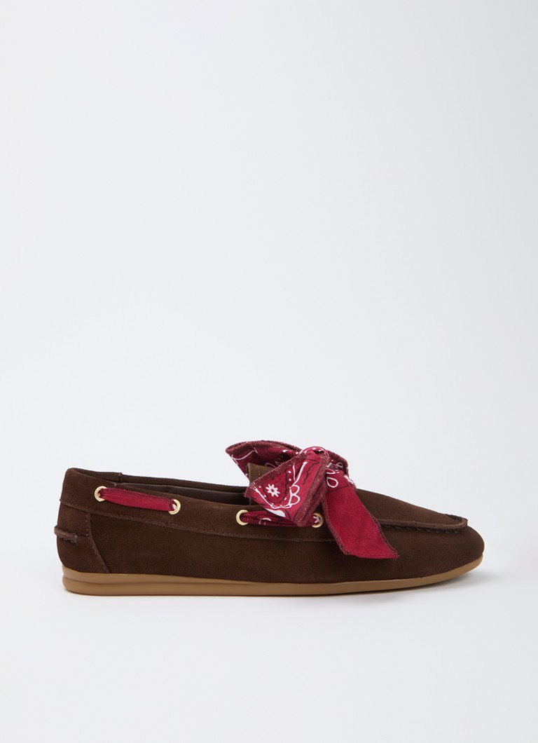 Toral Dames Nahua mocassin van suède in de kleur Donkerbruin, maat: 36