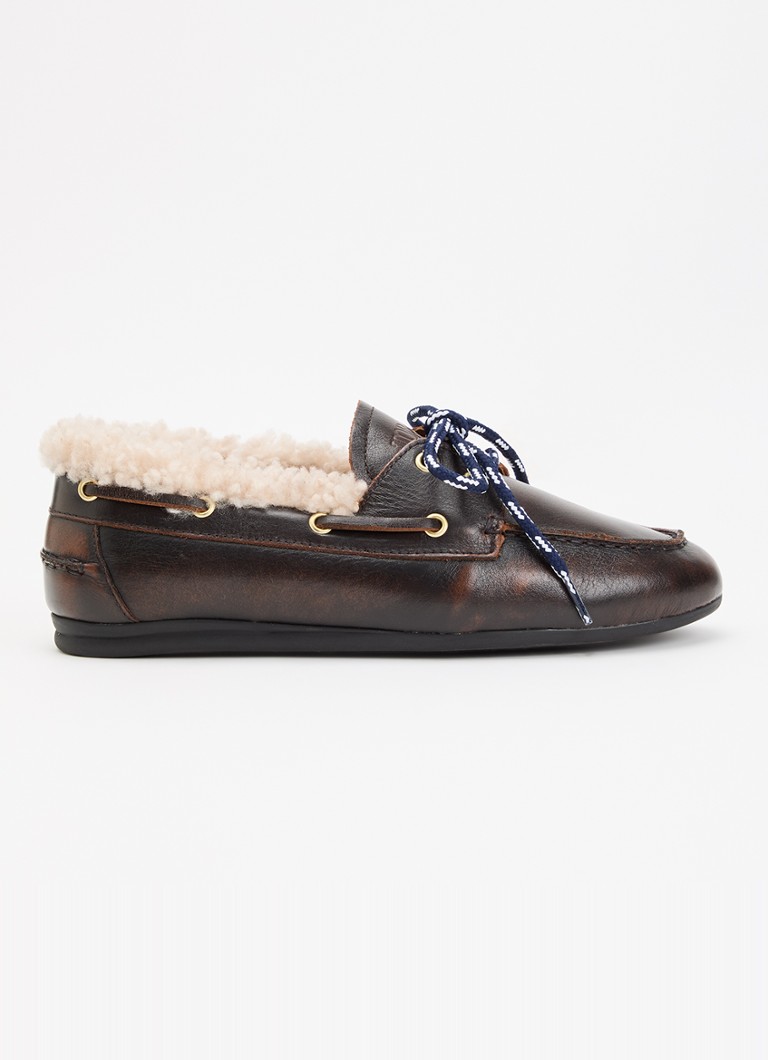 Toral Dames Nahua bootschoen van leer in de kleur Donkerbruin, maat: 41