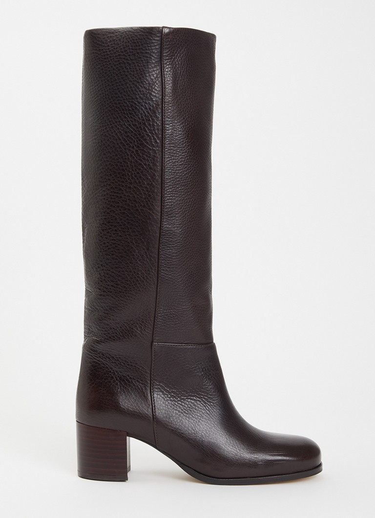 Toral Dames Paisley laars van leer in de kleur Donkerbruin, maat: 38