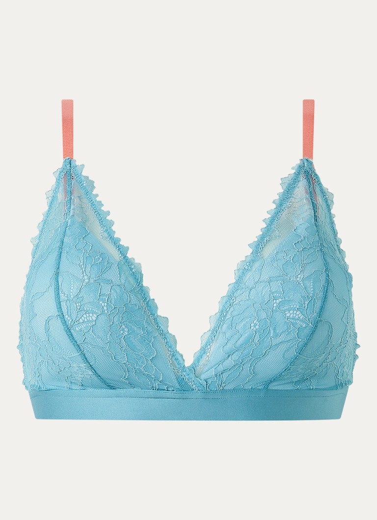 Mey Dames Poetry Style voorgevormde bralette met overlay van kant in de kleur Zeegroen, maat: S