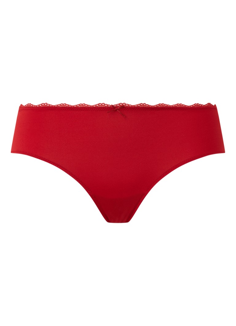Mey Dames Amorous slip met kant in de kleur Steenrood, maat: 44