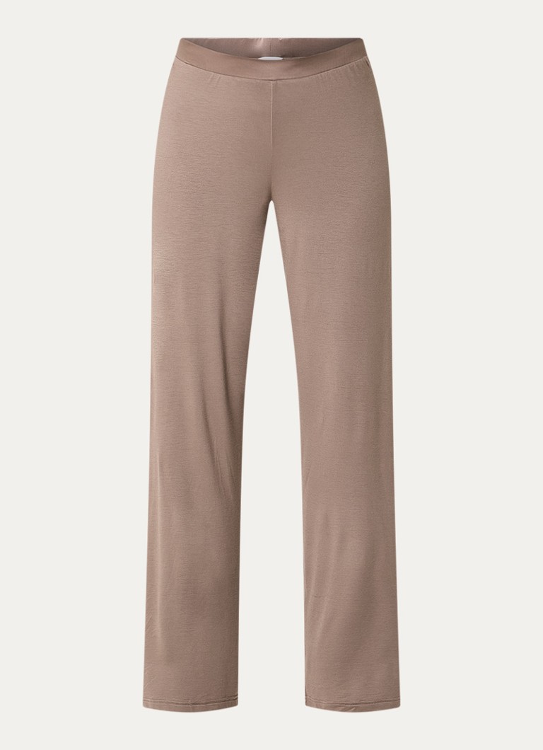 Mey Dames Pyjamabroek met elastische band in de kleur Lichtbruin, maat: S