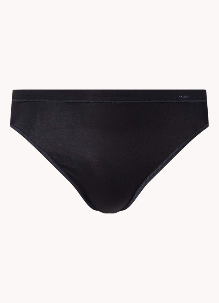 Mey Dames Emotion Jazz slip met logo in de kleur Zwart, maat: 44