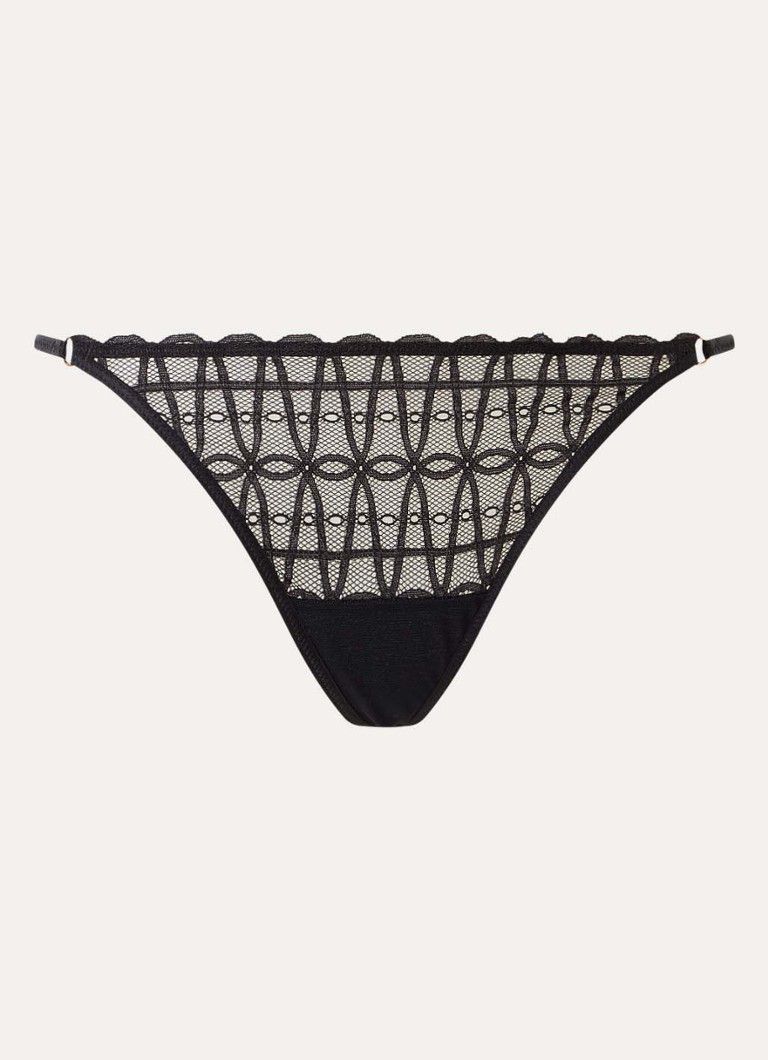 Mey Dames Captivating string van kant in de kleur Zwart, maat: 36