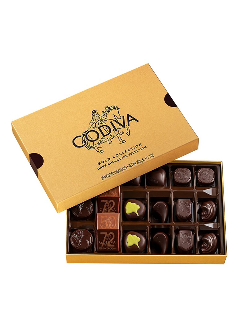 Godiva Gold Collection All Dark chocolade bonbons 20 stuks - Deal