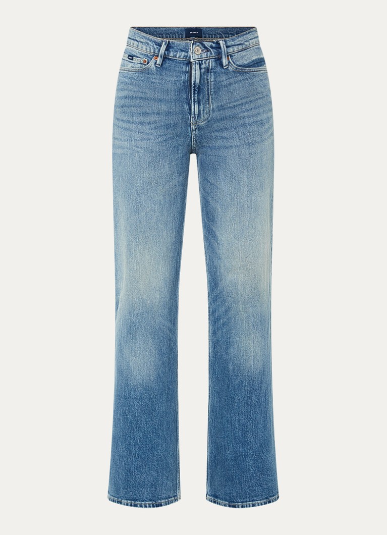 Denham Dames Miku high waist flared jeans met medium wassing in de kleur Indigo, maat: W27/L32