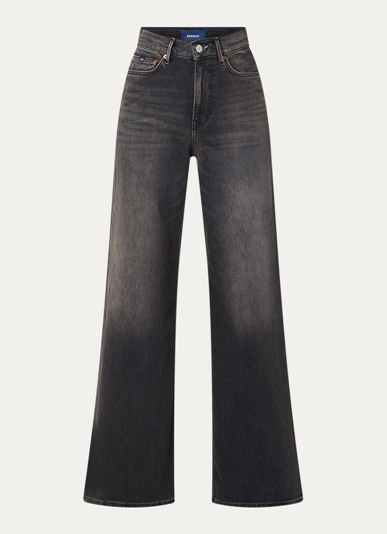 Denham Dames Miku high waist flared jeans met gekleurde wassing in de kleur Antraciet, maat: W29/L34
