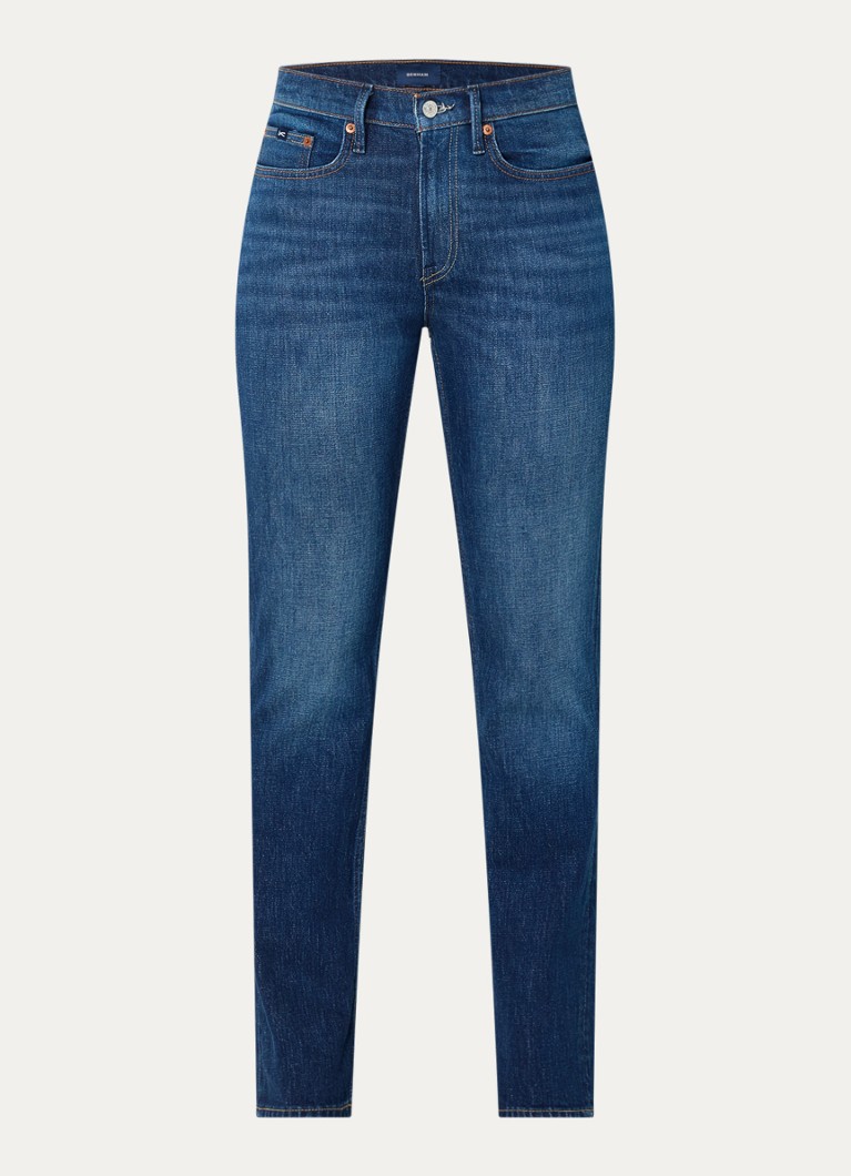 Denham Dames Mizuki high waist slim fit jeans met donkere wassing in de kleur Indigo, maat: W25/L32