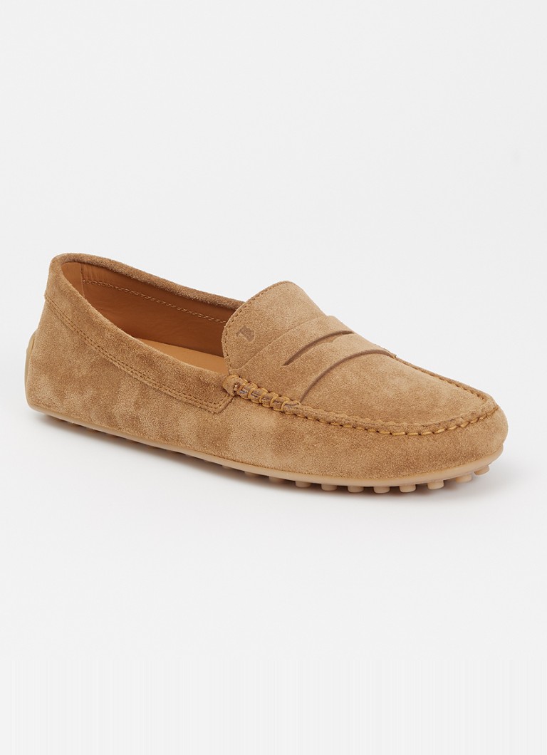 Tod's Dames City Gommino mocassin van suède in de kleur Cognac, maat: 41