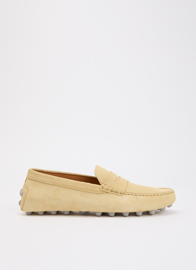 Tod's Dames Gommino Macro mocassin van suède in de kleur Beige, maat: 40