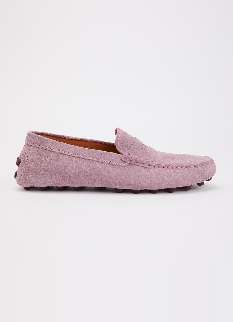 Tod's Dames Gommino Macro mocassin van suède in de kleur Lila, maat: 40