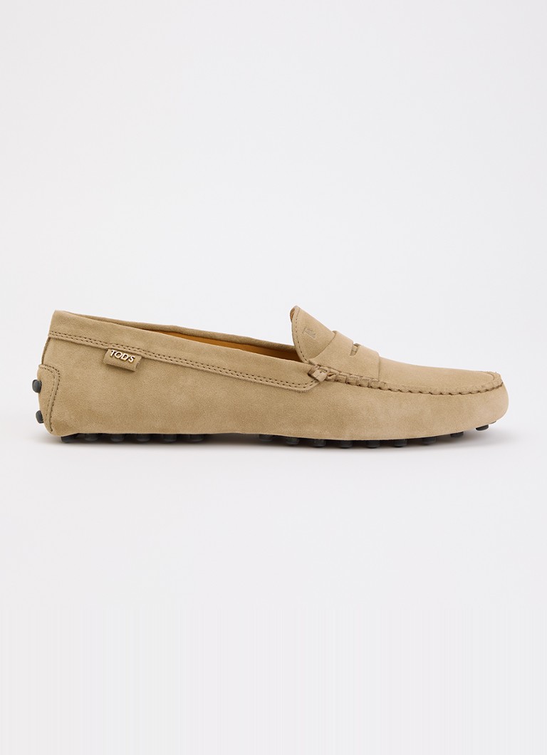 Tod's Dames Gommino mocassin van kalfssuède in de kleur Beige, maat: 39